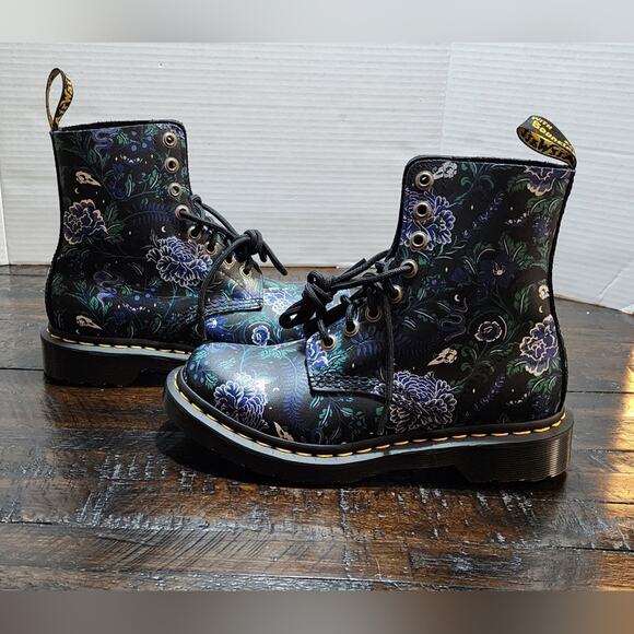 Dr Martens 1460 Pascal Mystic Floral Lace Up Leather‎ Boots Women Size 6 NEW - Picture 5 of 6